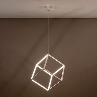 Подвесной светильник Citilux Куб CL719300, LED 40 Вт, белый, хай-тек стиль