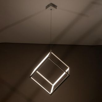 Подвесной светильник Citilux Куб CL719300, LED 40 Вт, белый, хай-тек стиль