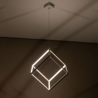 Подвесной светильник Citilux Куб CL719300, LED 40 Вт, белый, хай-тек стиль