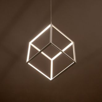 Подвесной светильник Citilux Куб CL719300, LED 40 Вт, белый, хай-тек стиль