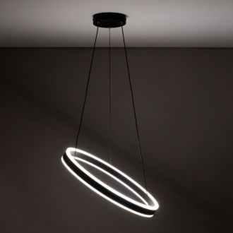 Подвесная люстра Citilux Дуэт CL719501, LED 53 Вт, черный/белый