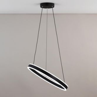 Подвесная люстра Citilux Дуэт CL719501, LED 53 Вт, черный/белый