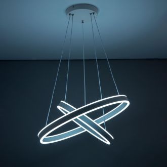 Каскадная люстра Citilux Дуэт CL719640, LED 108 Вт, белый, современный стиль