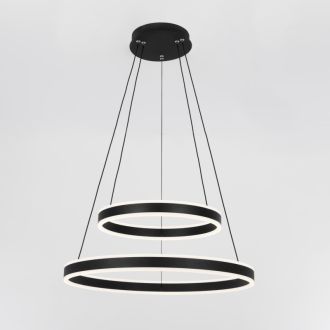 Каскадная люстра Citilux Дуэт CL719641, LED 108 Вт, черный, современный стиль