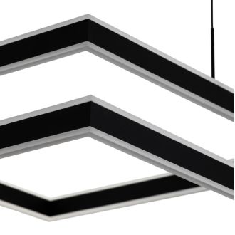 Каскадная люстра Citilux Дуэт CL719K211, LED 150 Вт, черный, современный стиль