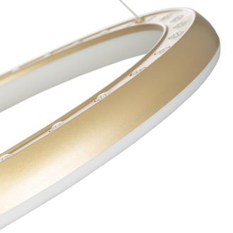 Подвесная люстра Citilux Юпитер CL730B092S, LED 95 Вт, золотой/белый