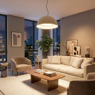 Подвесной светильник Citilux Floom CL736252, LED 45 Вт, коричневый