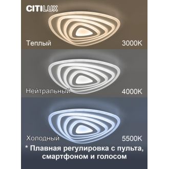 Накладной светильник Citilux Триест Смарт CL737A34E, LED 75 Вт, белый