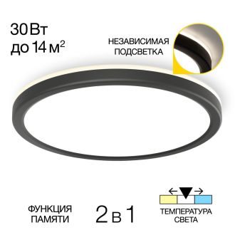 Накладной светильник Citilux Basic Line CL738241VL, LED 30 Вт, черный