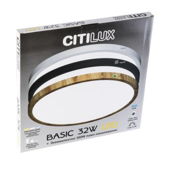 Накладной светильник Citilux Бейсик CL738322V, LED 32 Вт, коричневый
