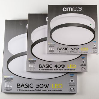 Накладной светильник Citilux Бейсик CL738501V, LED 50 Вт, черный/белый
