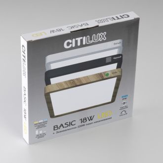 Накладной светильник Citilux Бейсик CL738K182V, LED 18 Вт, коричневый