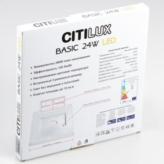 Накладной светильник Citilux Бейсик CL738K241V, LED 24 Вт, черный