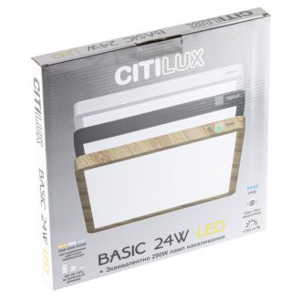 Накладной светильник Citilux Бейсик CL738K242V, LED 24 Вт, коричневый