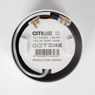 Накладной светильник Citilux Rover CL743060N, LED 6 Вт, белый