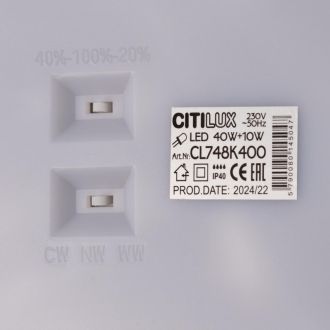 Накладной светильник Citilux Norma CL748K400, LED 50 Вт, черный/белый