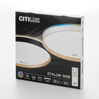 Накладной светильник Citilux Etalon CL750401R, LED 40 Вт, черный/белый