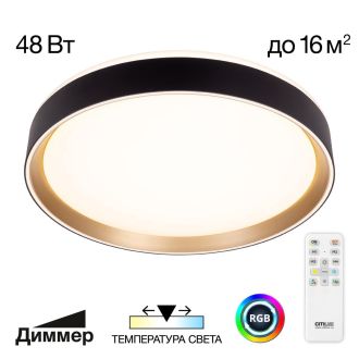 Накладной светильник Citilux Boss CL751351G, LED 48 Вт, белый/черный