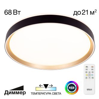 Накладной светильник Citilux Boss CL751451G, LED 68 Вт, белый/черный