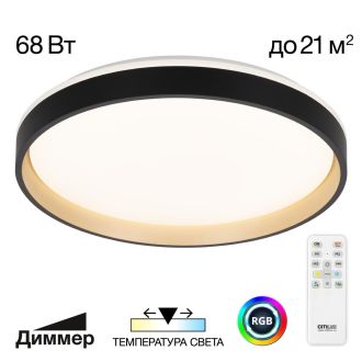 Накладной светильник Citilux Enzo CL753451G, LED 68 Вт, белый/черный