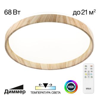 Накладной светильник Citilux Enzo CL753452G, LED 68 Вт, белый/коричневый