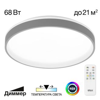 Накладной светильник Citilux Enzo CL753453G, LED 68 Вт, белый/серый