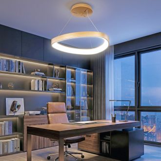 Подвесной светильник Citilux Genka smart CL756A042, LED 55 Вт, золотой/белый