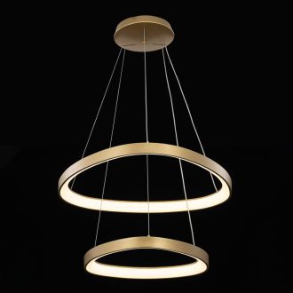 Подвесная люстра Citilux Genka smart CL756A072, LED 160 Вт, золотой/белый