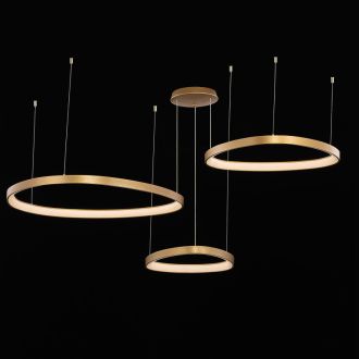 Каскадная люстра Citilux Genka smart CL756A092, LED 240 Вт, золотой/белый