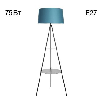 Торшер Citilux Рейнер CL806023, E27, 75 Вт, черный/синий, классический стиль