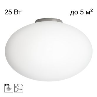 Накладной светильник Citilux Ron CL941E28B1, E27, 25 Вт, хром матовый/белый