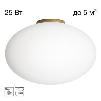 Накладной светильник Citilux Ron CL941E28B2, E27, 25 Вт, золотой/белый