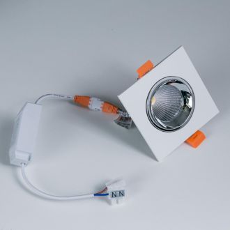 Встраиваемый светильник Citilux Альфа CLD001KNW1, LED 7 Вт, хром/белый
