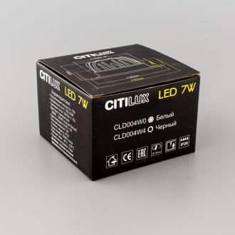 Встраиваемый светильник Citilux Гамма CLD004W1, LED 7 Вт, хром/белый