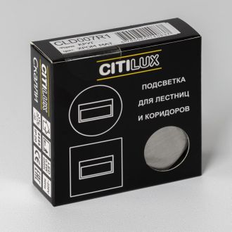 Подсветка ступеней лестницы Citilux Скалли CLD007R1, LED 0.6 Вт, хром матовый/белый