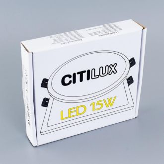 Встраиваемый светильник Citilux Омега CLD50R152, LED 15 Вт, черный/белый