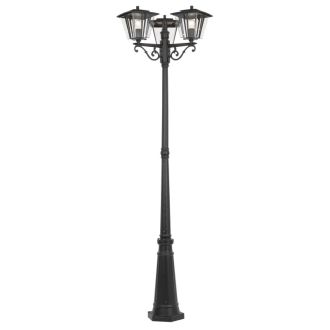 Садово-парковый светильник Citilux Forts CLU10P3, 3×E27 по 40 Вт, черный/прозрачный
