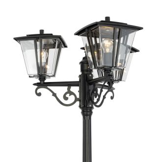 Садово-парковый светильник Citilux Forts CLU10P3, 3×E27 по 40 Вт, черный/прозрачный