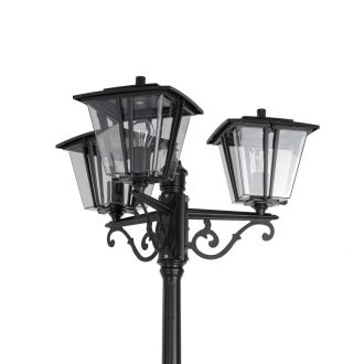 Садово-парковый светильник Citilux Forts CLU10P3, 3×E27 по 40 Вт, черный/прозрачный