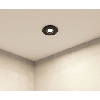 DK2036-BK Встраиваемый светильник влагозащ., IP 44, до 15 Вт, GU10, LED, черный, алюминий