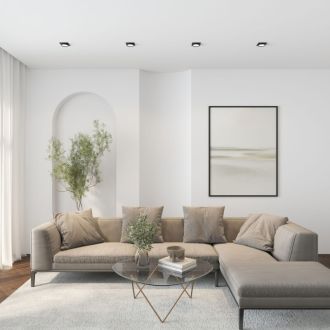 DK2091-BK Встраиваемый светильник FLAT, IP 20, до 15 Вт, GX53, LED, черный, алюминий