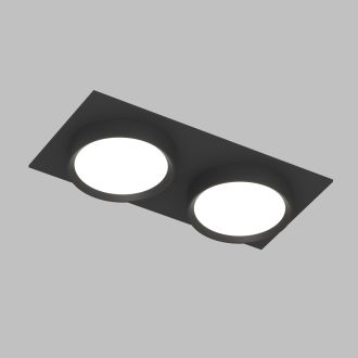 DK2092-BK Встраиваемый светильник FLAT, IP 20, до 15 Вт, GX53, LED, черный, алюминий