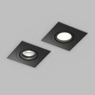DK2111-BK Встраиваемый влагозащищённый светильник HYDRO, IP44, до 15 Вт LED, GU10, алюминий, чёрный