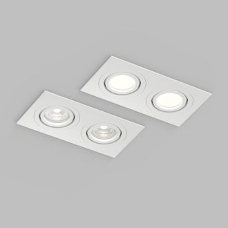 Встраиваемый влагозащищённый светильник HYDRO, IP44, 2?15 Вт LED макс., GU10, алюминий, белый