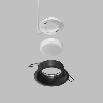 Встраиваемый светильник INER, до 15 Вт LED, GX53, IP20, алюминий, чёрный