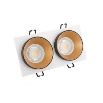 DK2422-GD Встраиваемый светильник, IP 20, 50 Вт, GU10, черный/золотой, алюминий