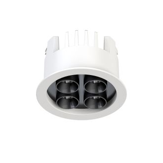 DK2510-WB Встраиваемый светильник SPACE со светодиодом d65 220V 8W 38° 4000К IP20 белый/черный алюминий