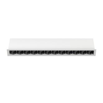 DK2515-WB Встраиваемый светильник SPACE со светодиодом L240mm 220V 20W 38° 4000К IP20 белый/черный алюминий