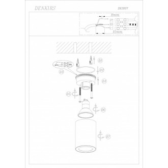 DK3007-BK Накладной светильник влагозащ., IP 44, 50 Вт, GU10, черный, алюминий