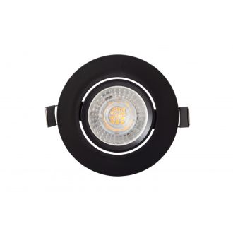 DK3020-BK Встраиваемый светильник, IP 20, 10 Вт, GU5.3, LED, черный, пластик